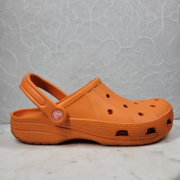 Crocs Ralen Classic Clog Unisex M8 W10 Orange Slip On Lightweight Casual Beach - Picture 1 of 13